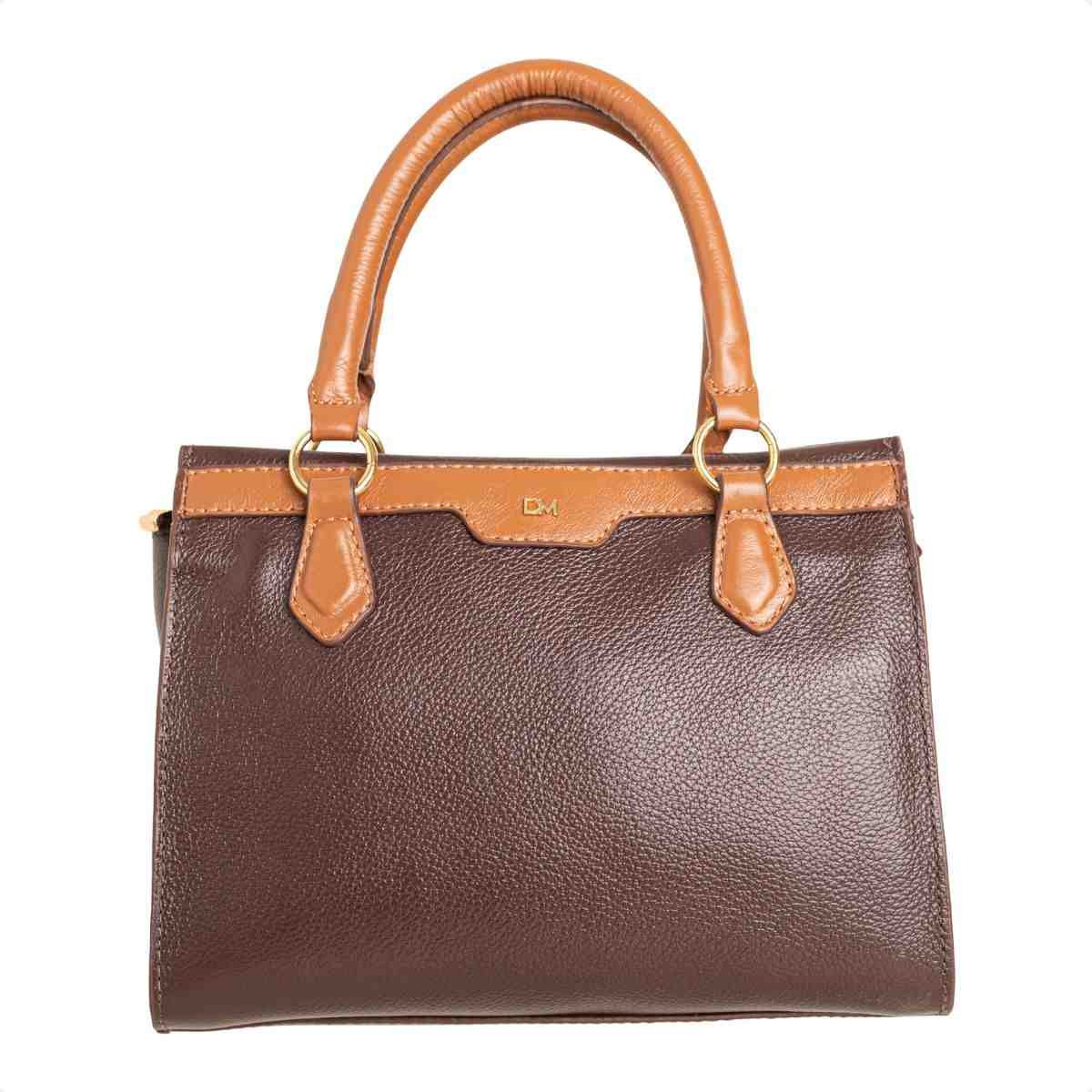 Bolsa Feminina Dm Tote Transversal De Couro