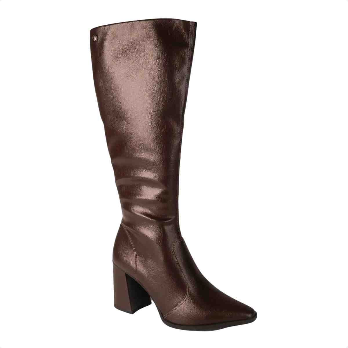 Bota Cano Alto Feminino Dakota Café Marrom 3
