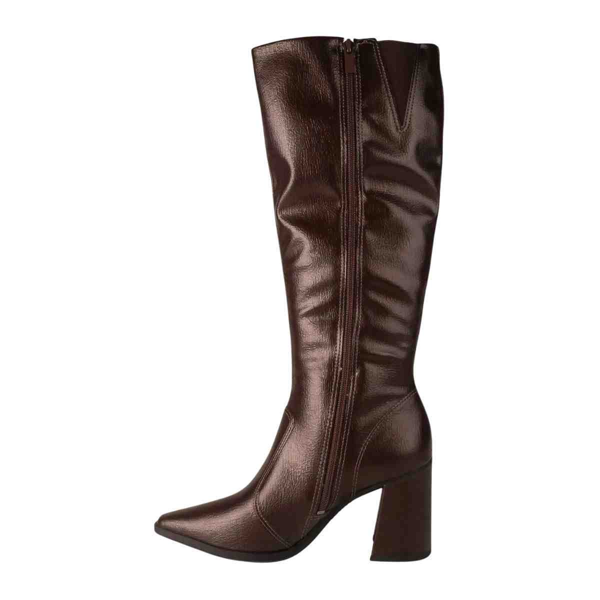 Bota Cano Alto Feminino Dakota Café Marrom 4
