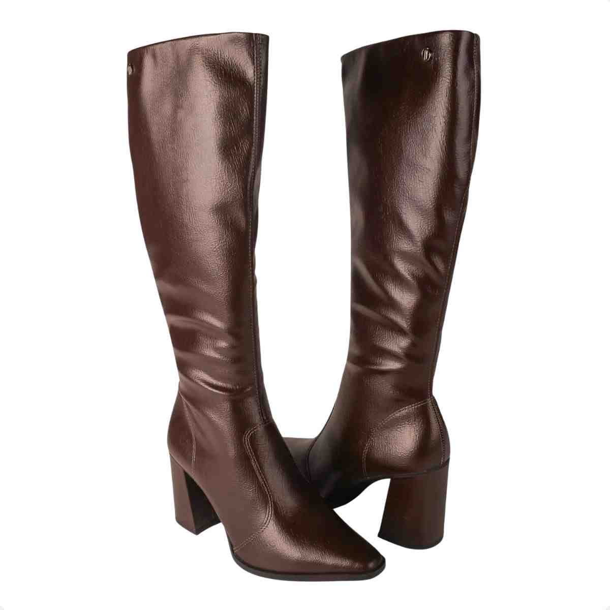 Bota Cano Alto Feminino Dakota Café Marrom 7
