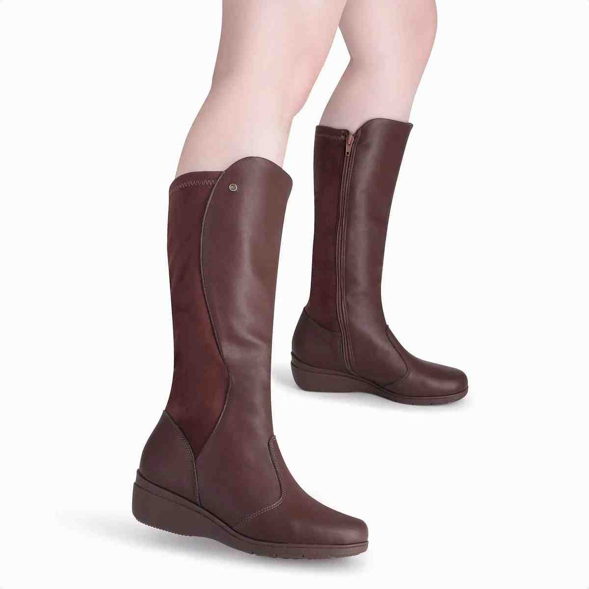 Bota Cano Alto Feminino Piccadilly Madereira Marrom 2