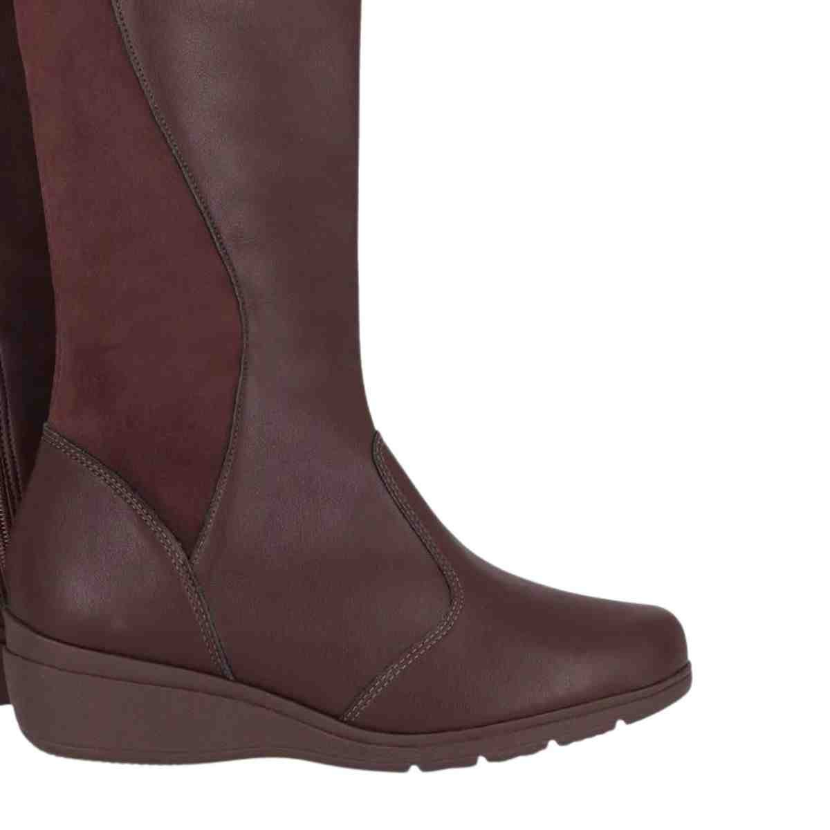 Bota Cano Alto Feminino Piccadilly Madereira Marrom 4