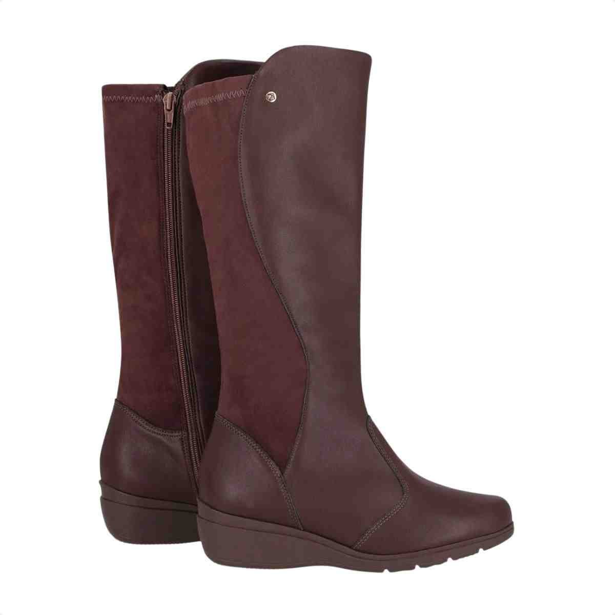 Bota Cano Alto Feminino Piccadilly Madereira Marrom 5
