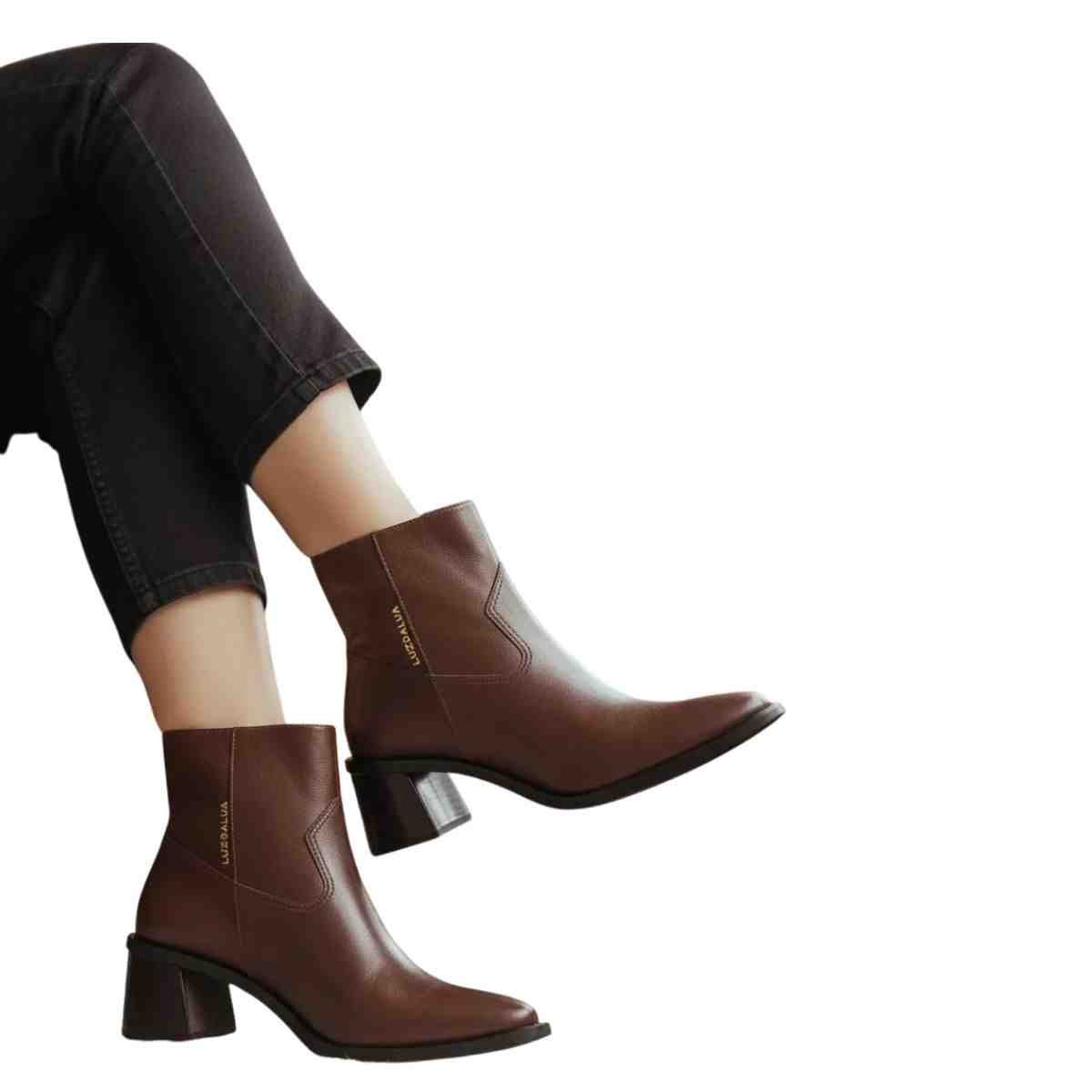 Bota Cano Baixo Feminino Luz Da Lua Trufa Trufa 3