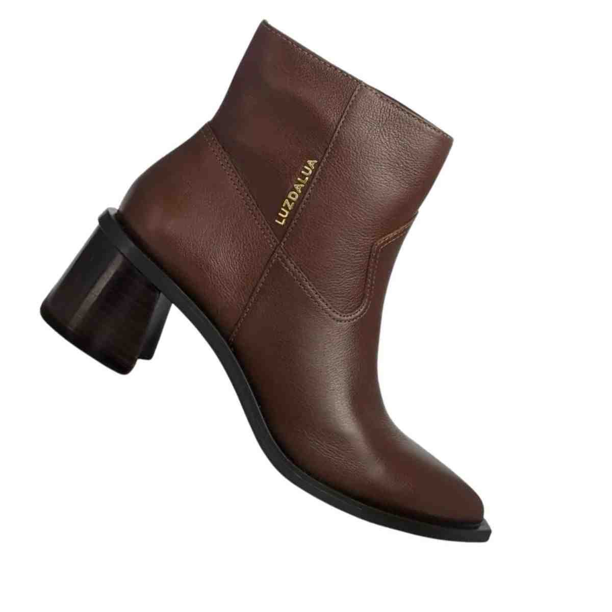 Bota Cano Baixo Feminino Luz Da Lua Trufa Trufa 7