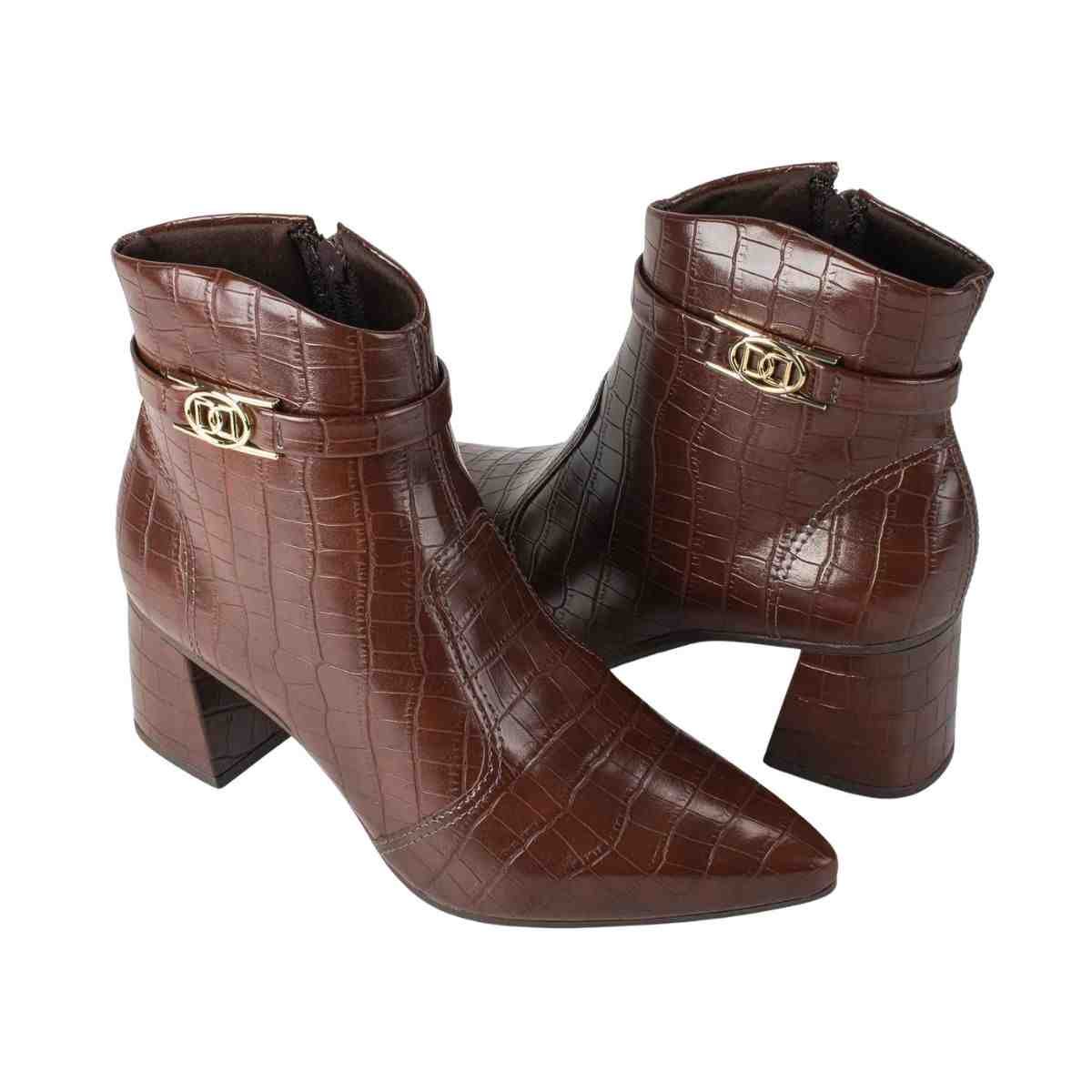 Bota Cano Médio Feminino Dakota Cafe Marrom 1