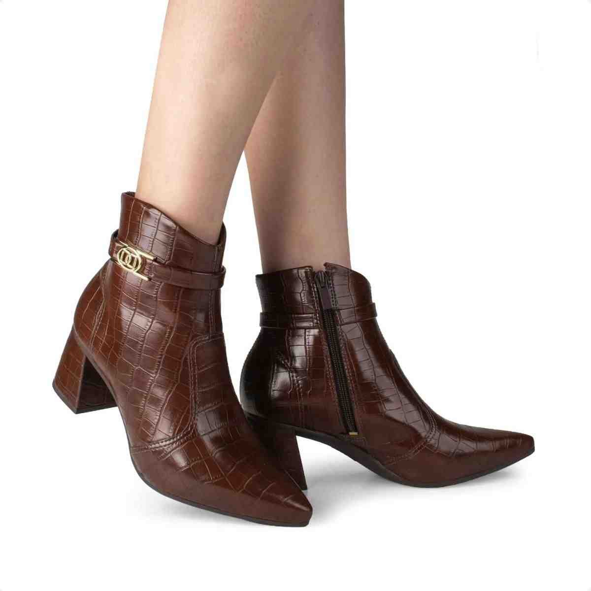 Bota Cano Médio Feminino Dakota Cafe Café 3