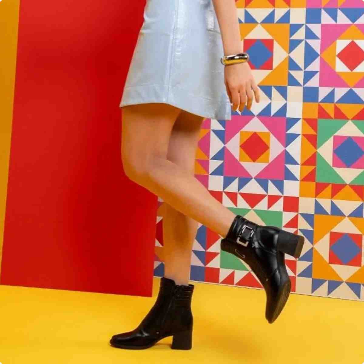 Bota Cano Médio Feminino Mississipi Preto Preto 2