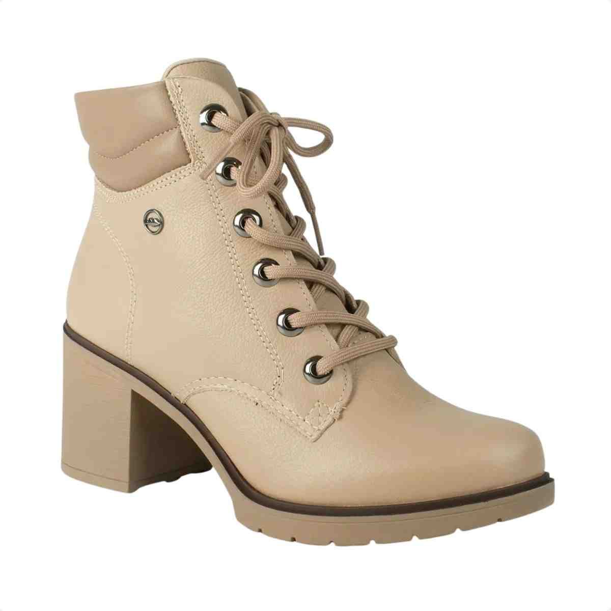 Bota Coturno Feminino Dakota Bege Bege 3