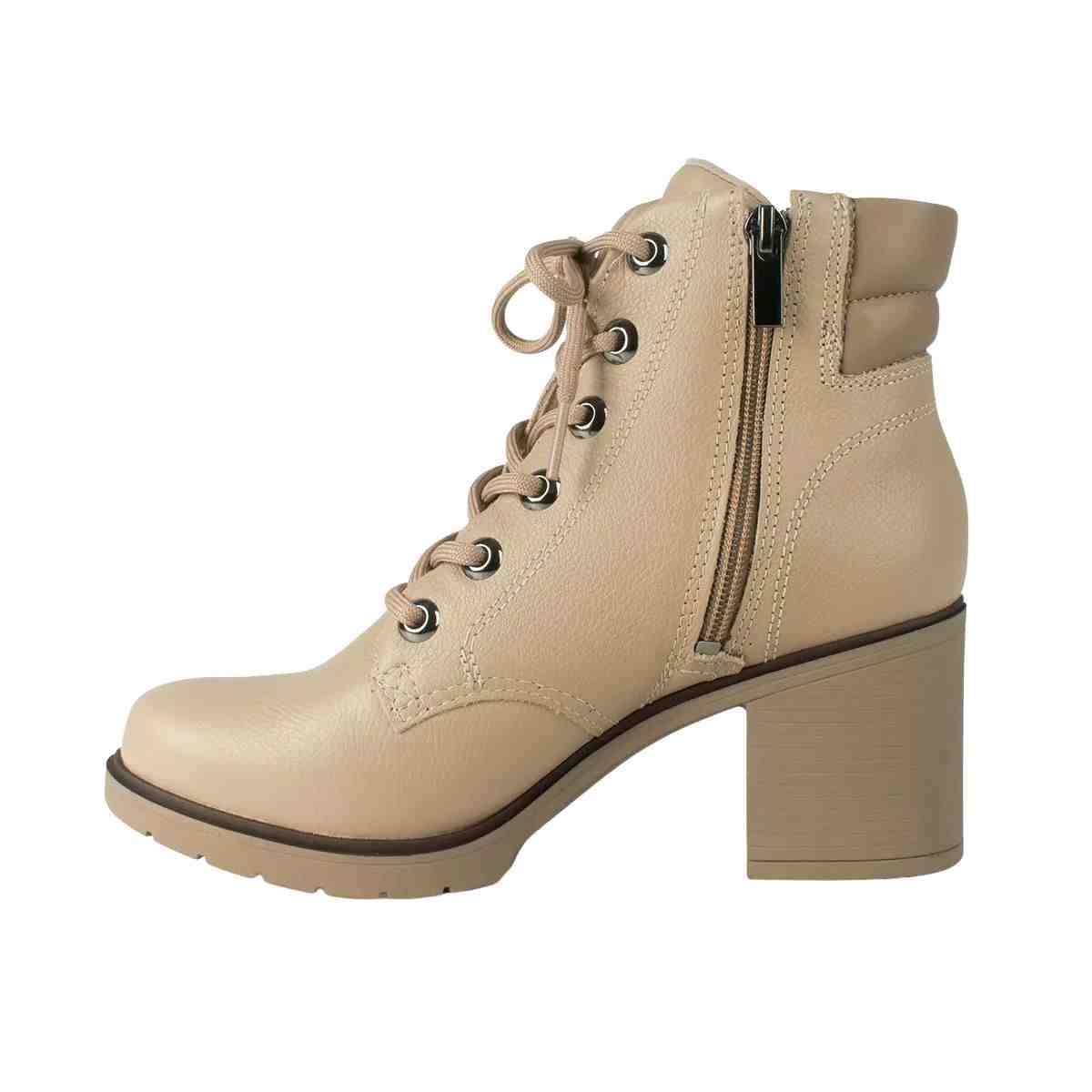 Bota Coturno Feminino Dakota Bege Bege 4