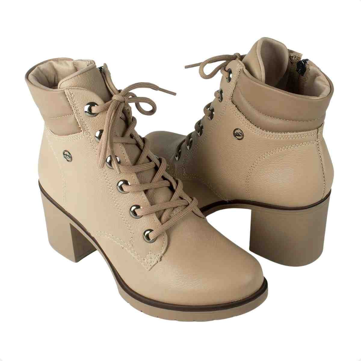 Bota Coturno Feminino Dakota Bege Bege 7