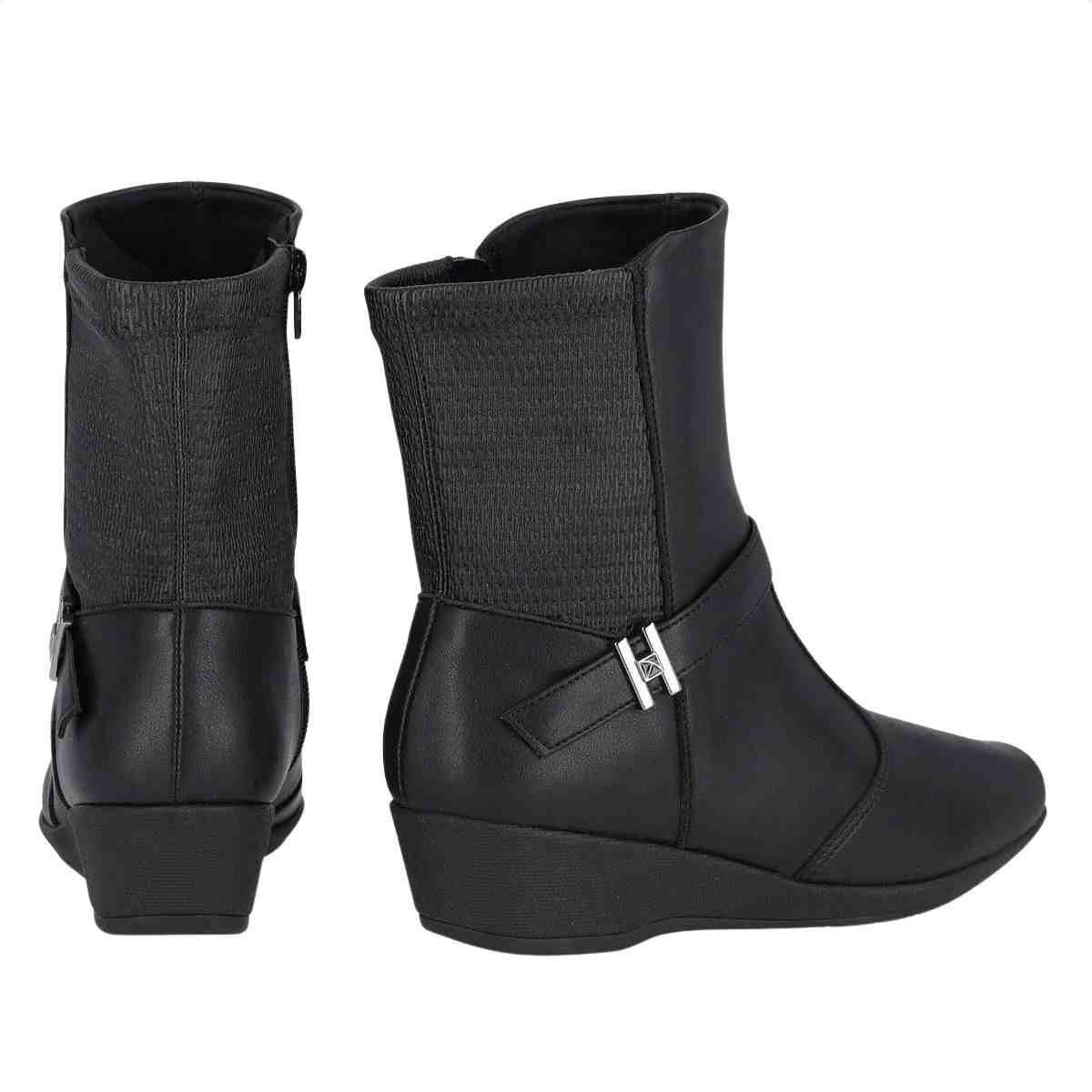 Bota Cano Médio Feminino Piccadilly Preto Preto 6