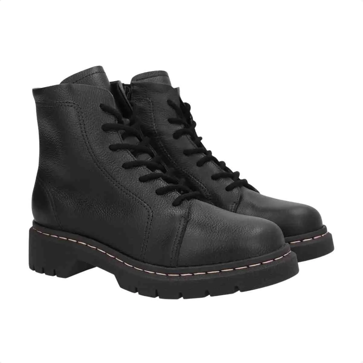 Bota Coturno Feminino Usaflex Preto Preto 3