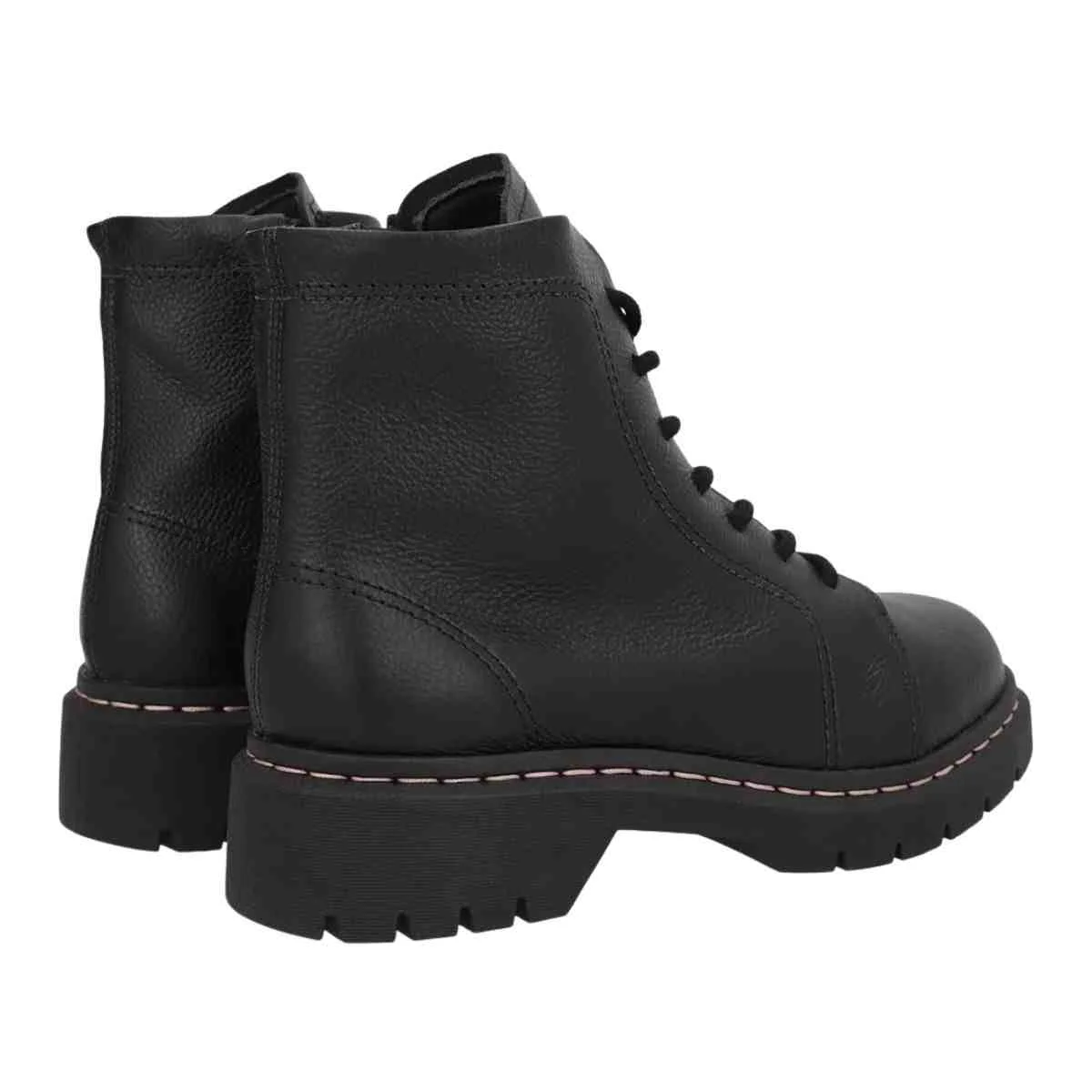 Bota Coturno Feminino Usaflex Preto Preto 4