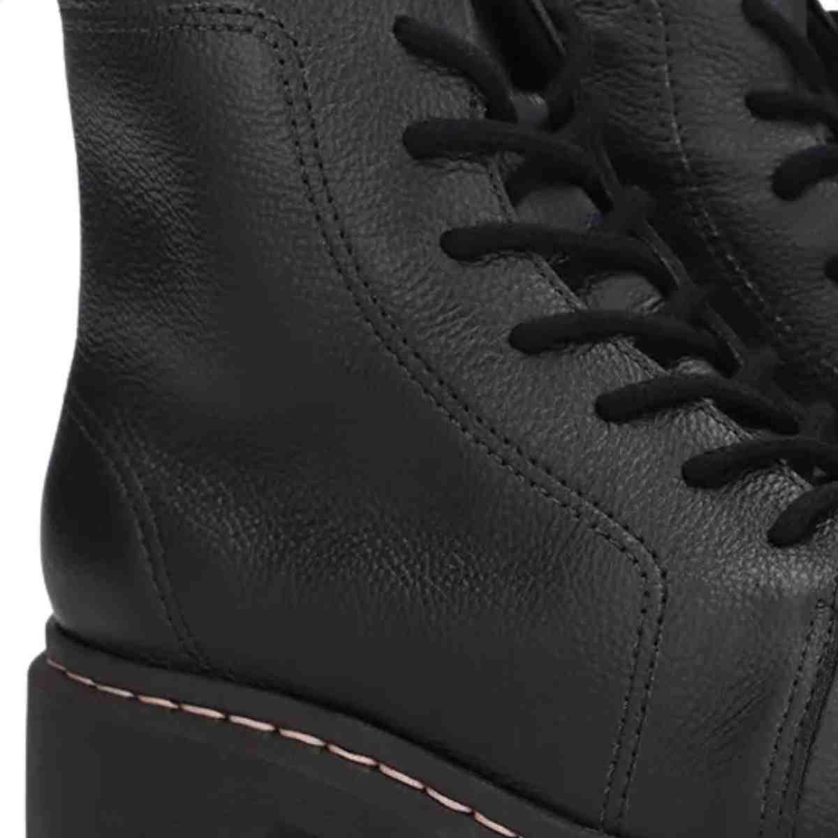 Bota Coturno Feminino Usaflex Preto Preto 6