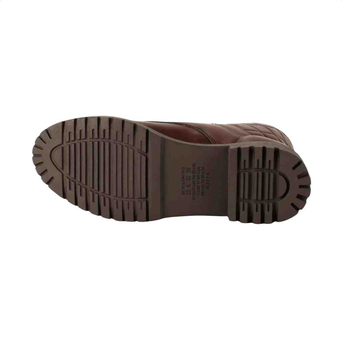 Bota Coturno Feminino Mississipi Marrom Marrom 6