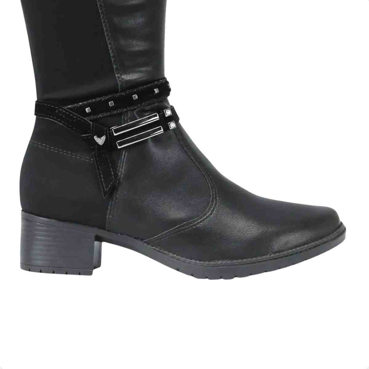 Bota Montaria Feminino Mississipi Preto Preto 7