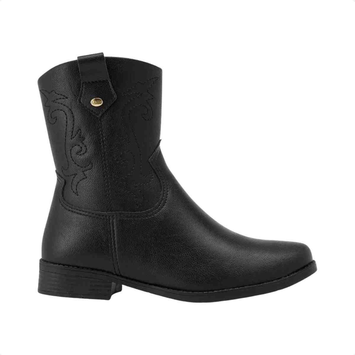 Bota Cano Médio Infantil Klin Preto