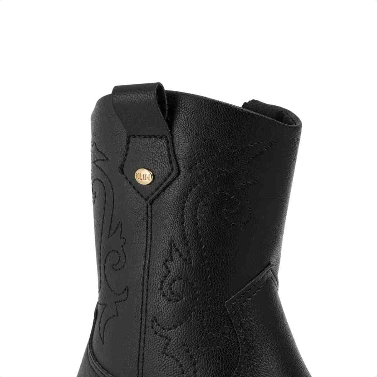 Bota Cano Médio Infantil Klin Preto Preto 3