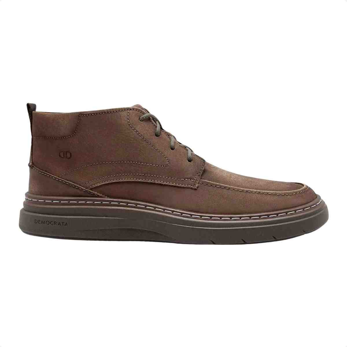 Bota Coturno Masculino Democrata Grid Castanho