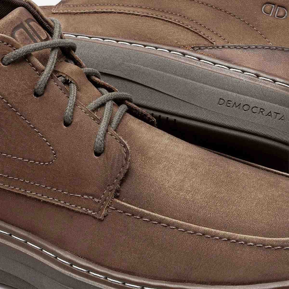 Bota Coturno Masculino Democrata Grid Castanho Castanho 4