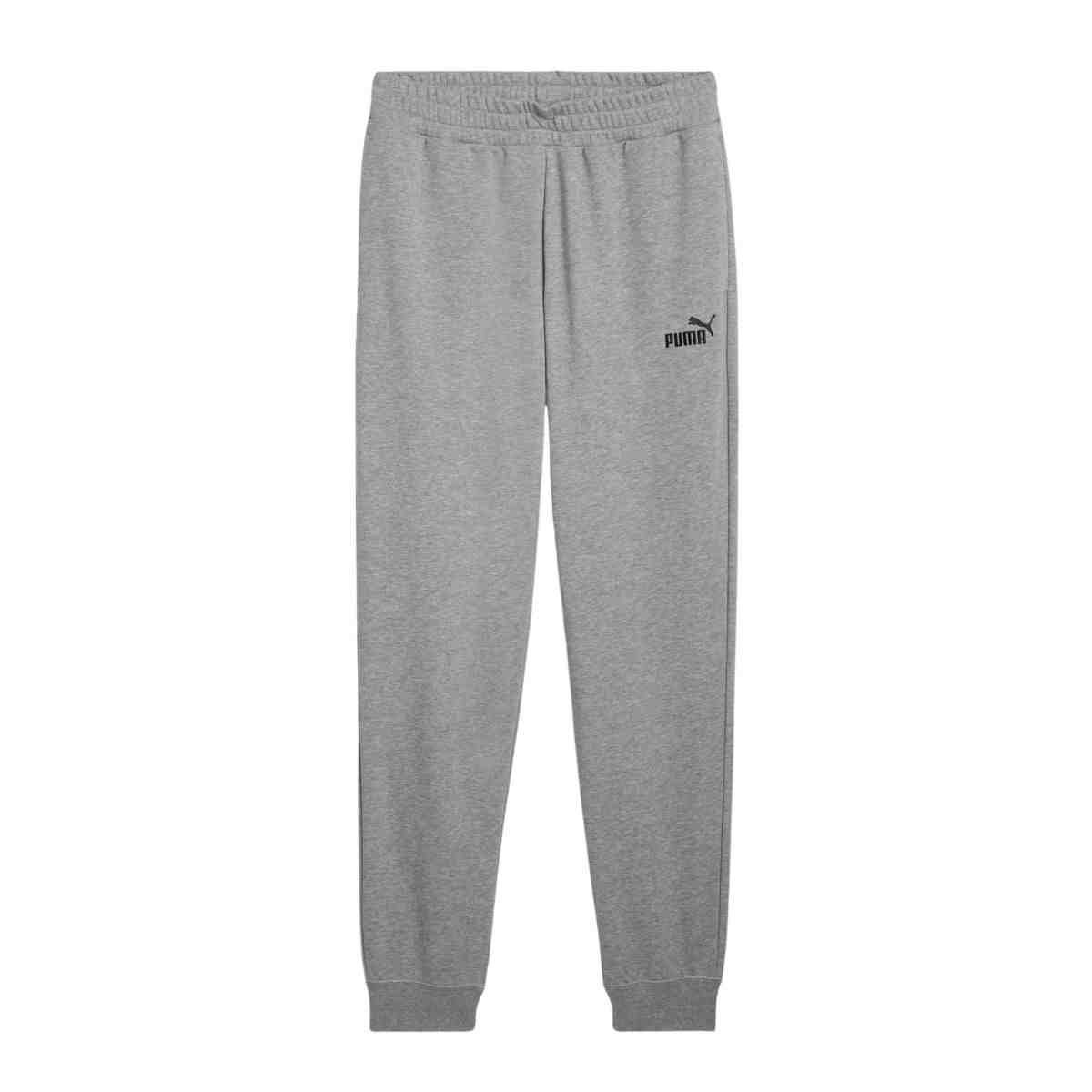 Calca Moleton Masculino Puma Logo Sweatpants Cinza Cinza 4