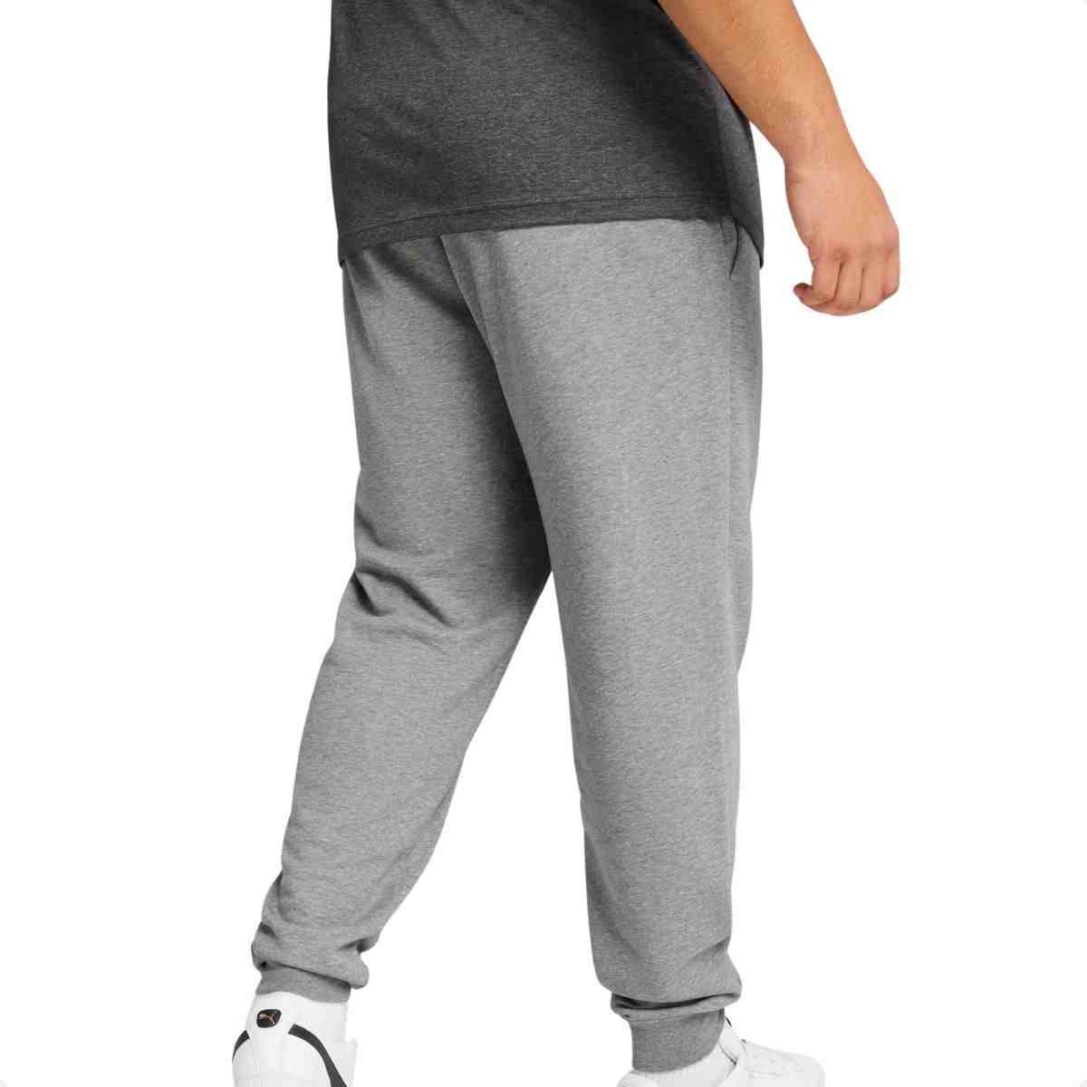 Calca Moleton Masculino Puma Logo Sweatpants Cinza Cinza 7