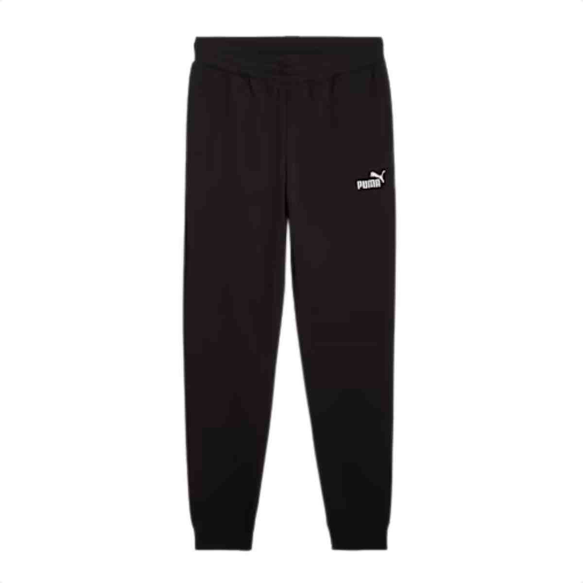Calca Moleton Masculina Puma Logo Sweatpants Preta Preto 5