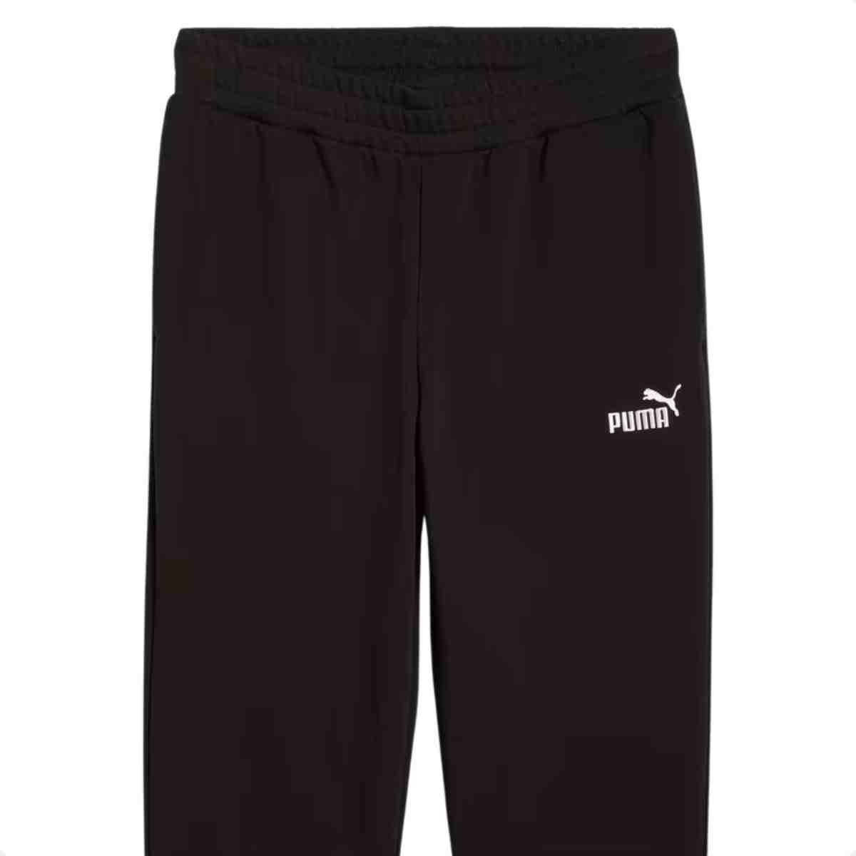 Calca Moleton Masculina Puma Logo Sweatpants Preta Preto 7