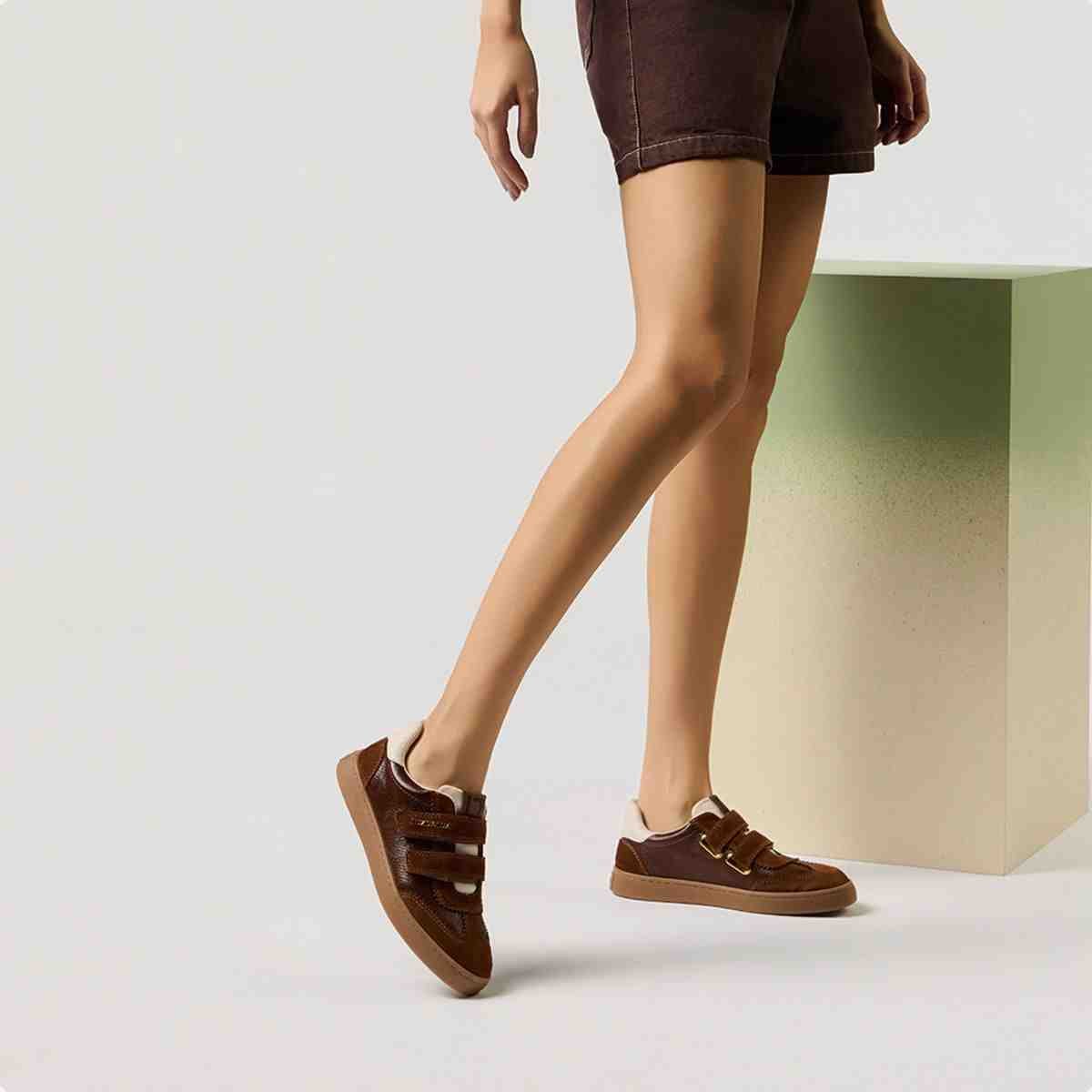 Tenis Moda Feminino Luz Da Lua Marrom Marrom 2
