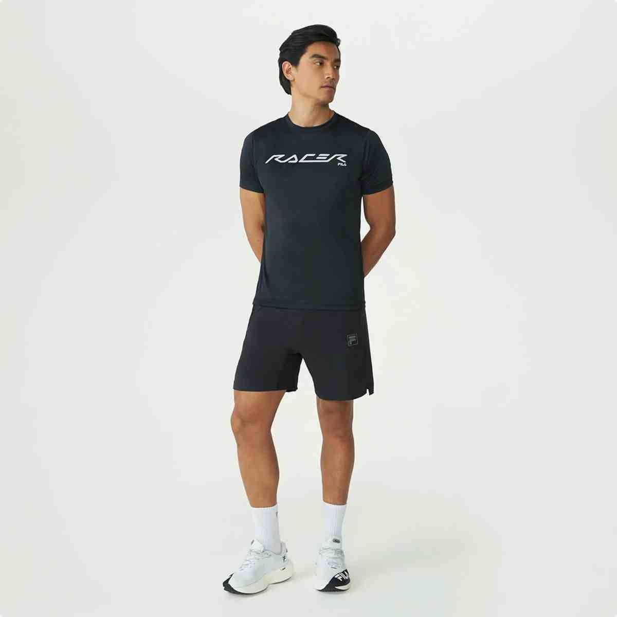Camiseta Masculina Fila Graphic Core Run Preta Preto 2