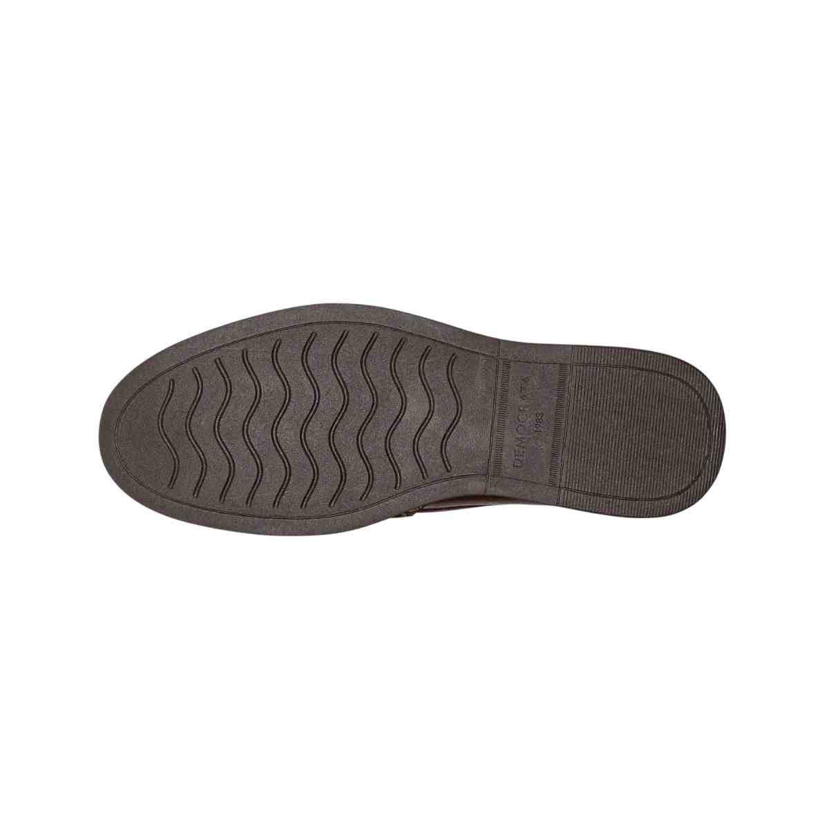 Sapato Mocassim Masculino Democrata Em Couro Nash Marrom Marrom 5