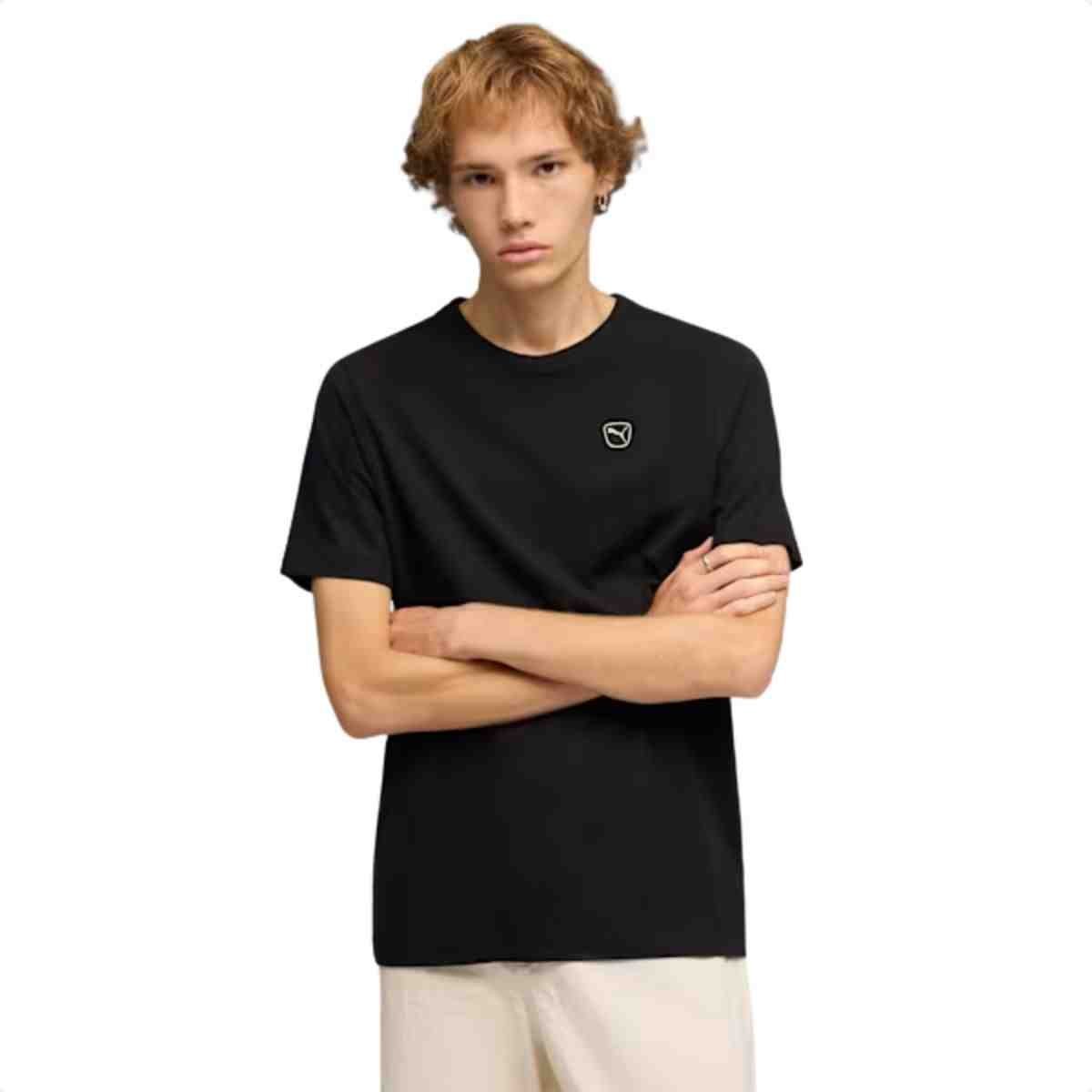 Camiseta Masculino Puma Ess Elevated Preto