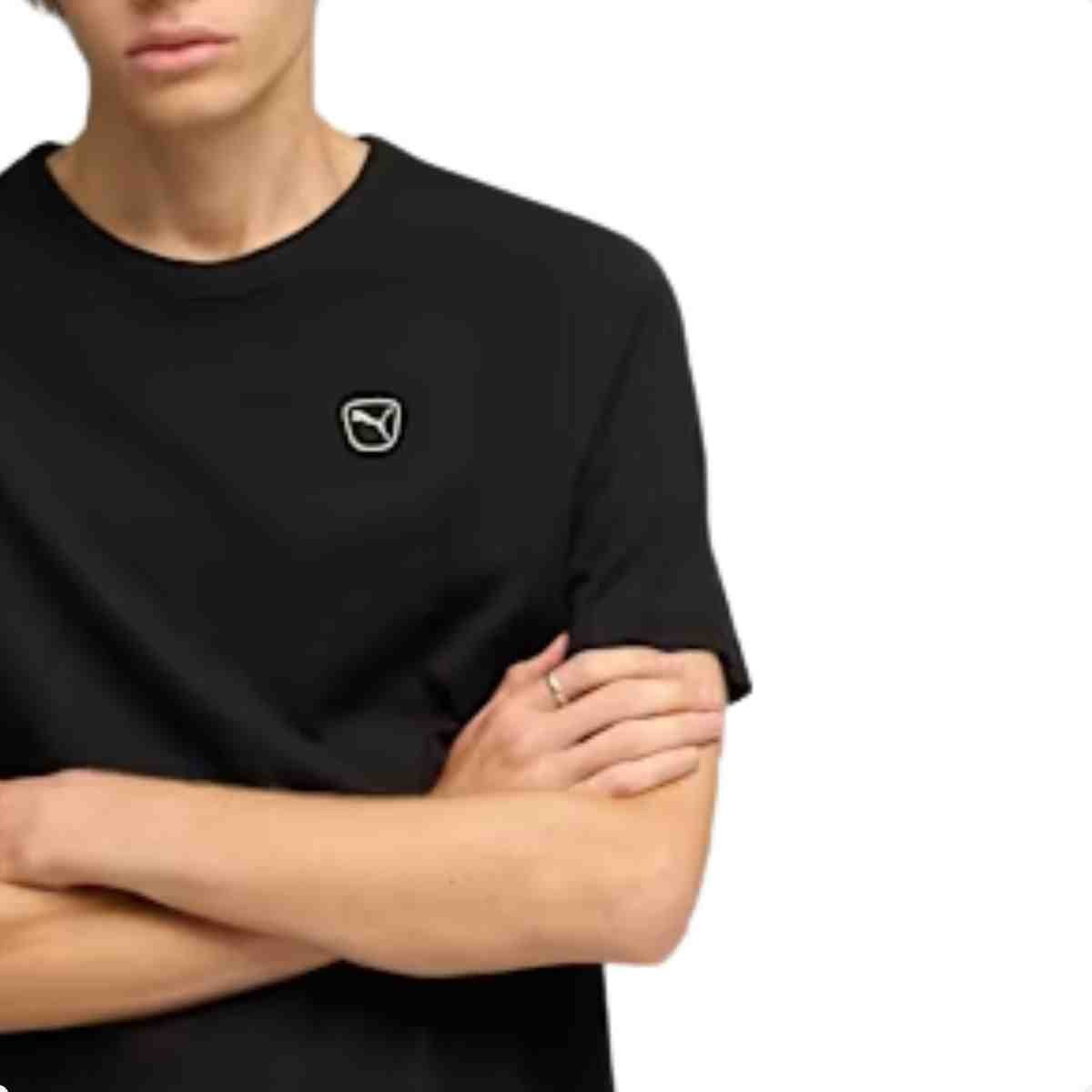 Camiseta Masculino Puma Ess Elevated Preto Preto 7