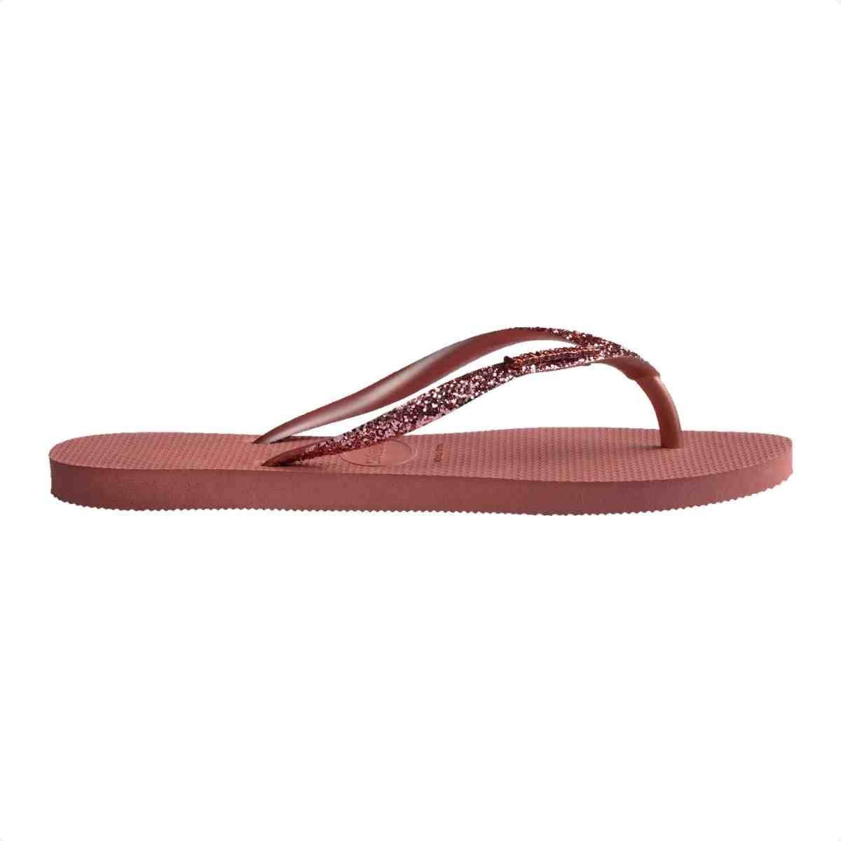 Chinelo Dedo Feminino Havaianas Slim Glitter Ii Vermelho