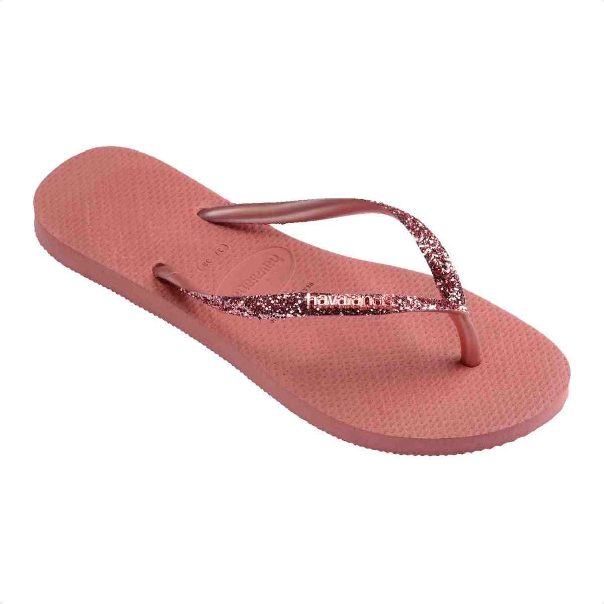 Chinelo Dedo Feminino Havaianas Slim Glitter Ii Vermelho Vermelho 2