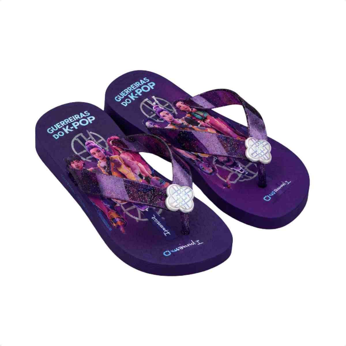 Chinelo Dedo Infantil Ipanema Guerreiras Do K Pop Roxo Roxo 2