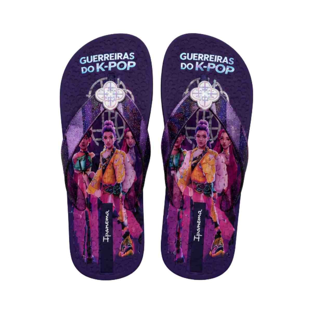 Chinelo Dedo Infantil Ipanema Guerreiras Do K Pop Roxo Roxo 4