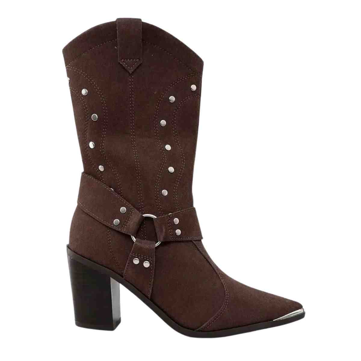 Bota Feminina Country Vizzano Western Texano Marrom