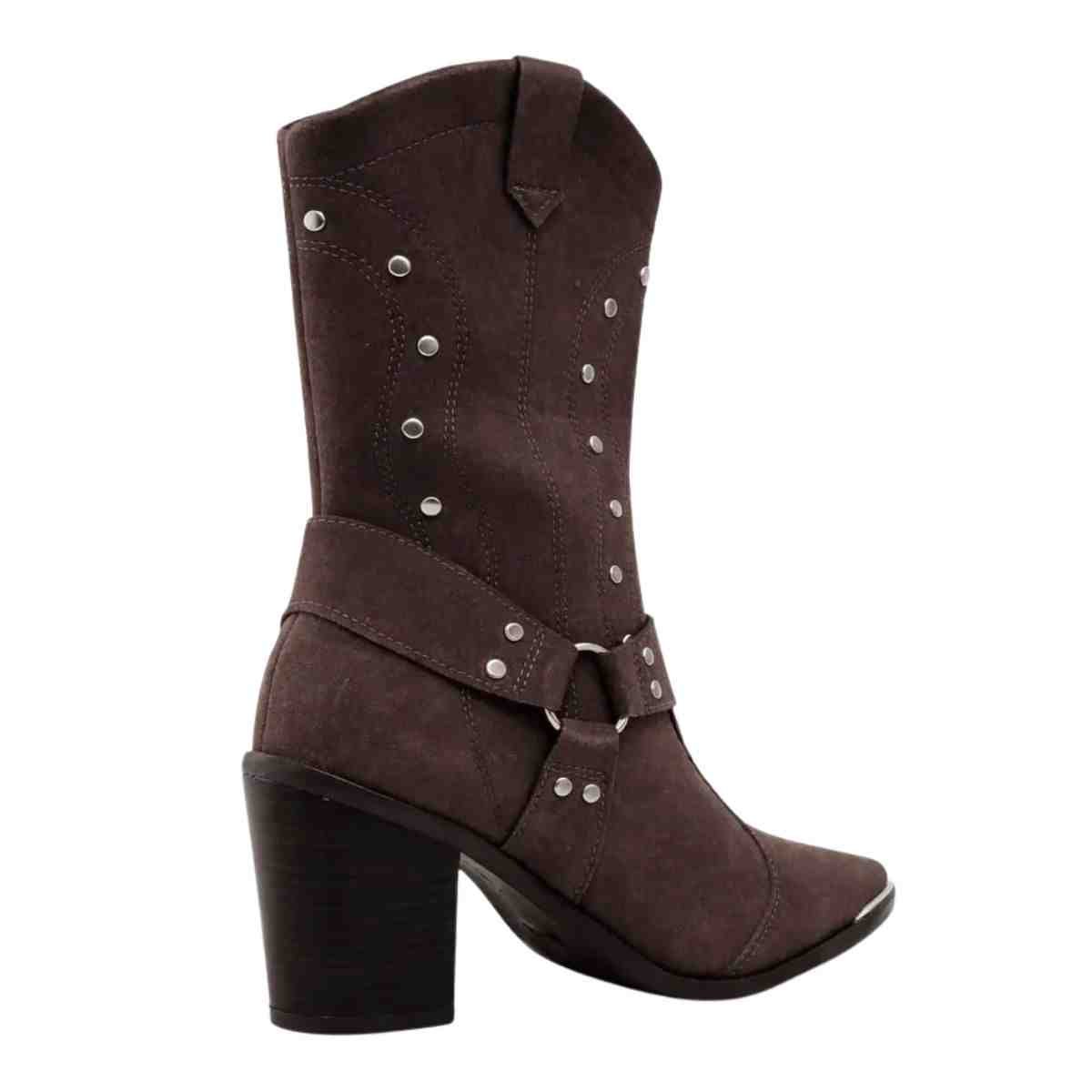 Bota Feminina Country Vizzano Western Texano Marrom Cacau 6