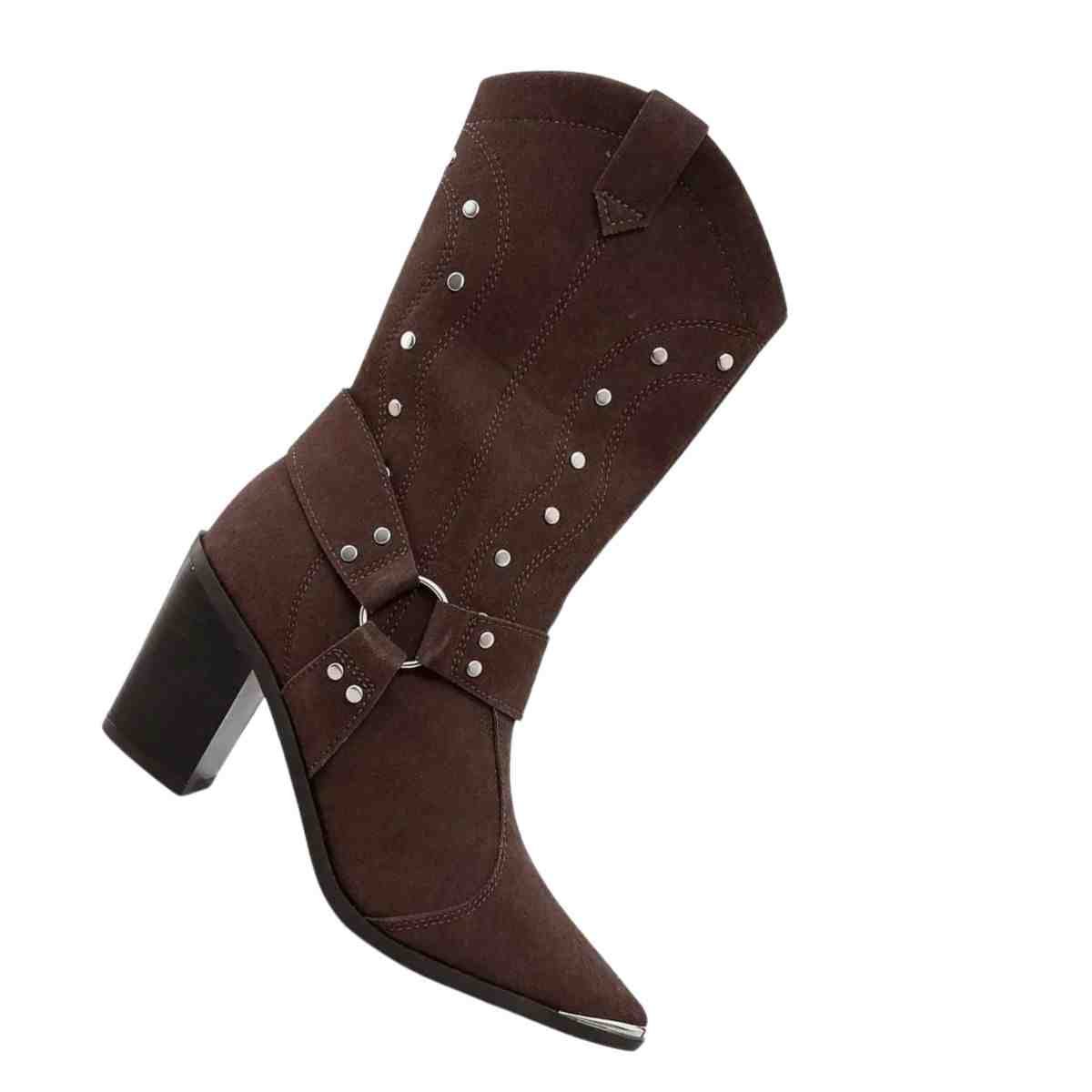 Bota Feminina Country Vizzano Western Texano Marrom Cacau 7