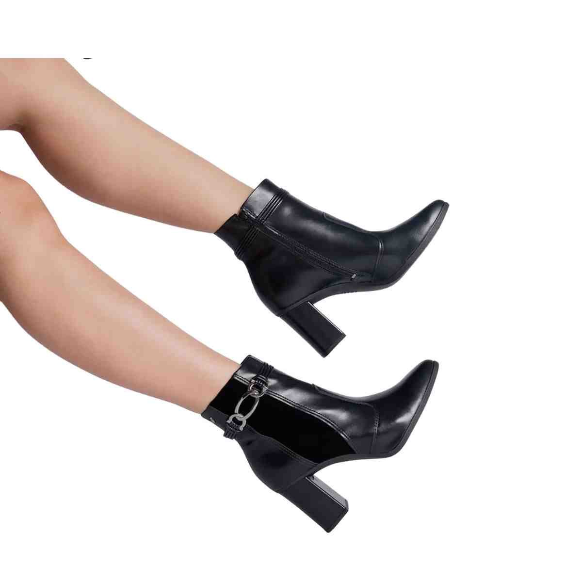 Bota Feminina Cano Médio Mississipi Preta Preto 3