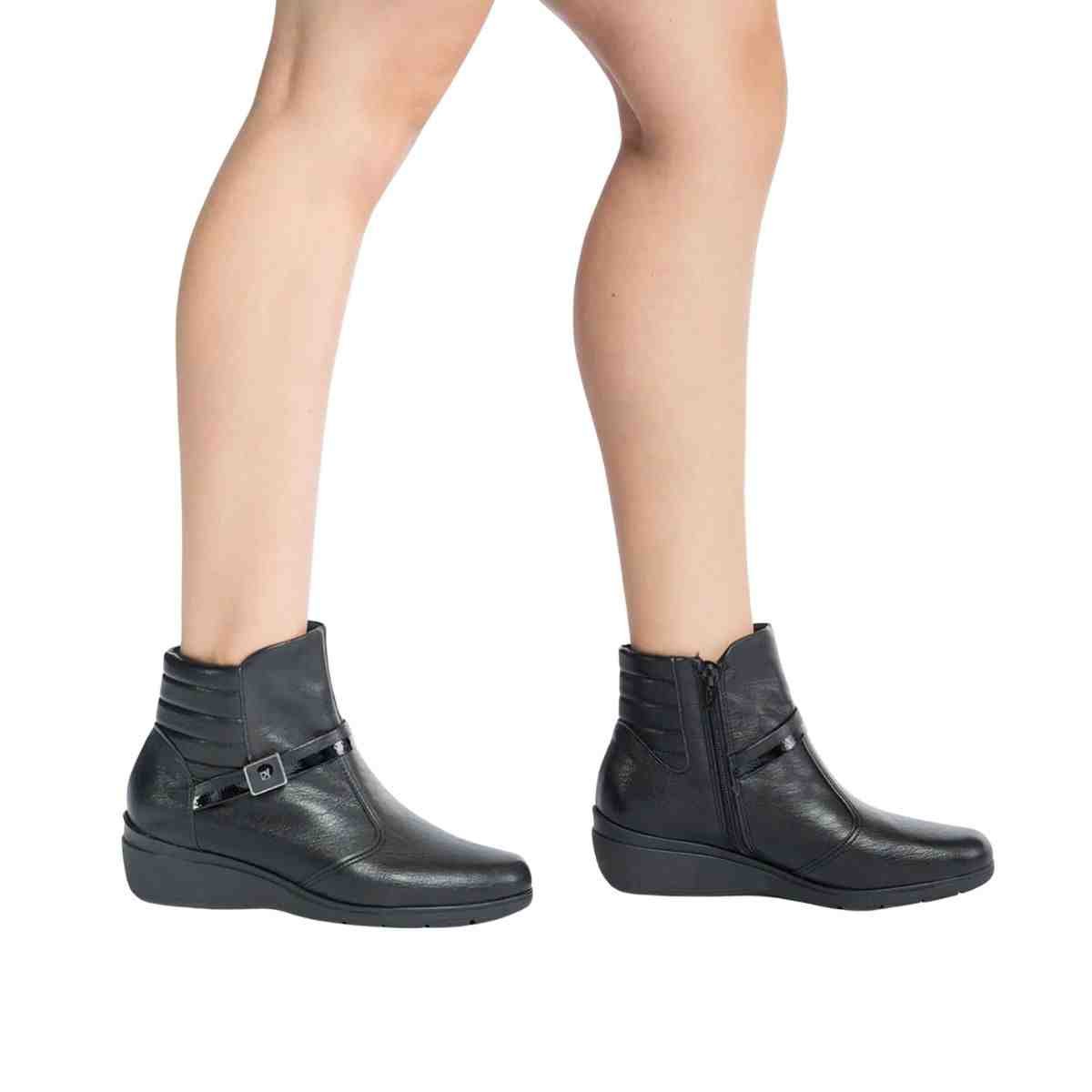 Bota Feminina Cano Baixo Piccadilly Preta Preto 3