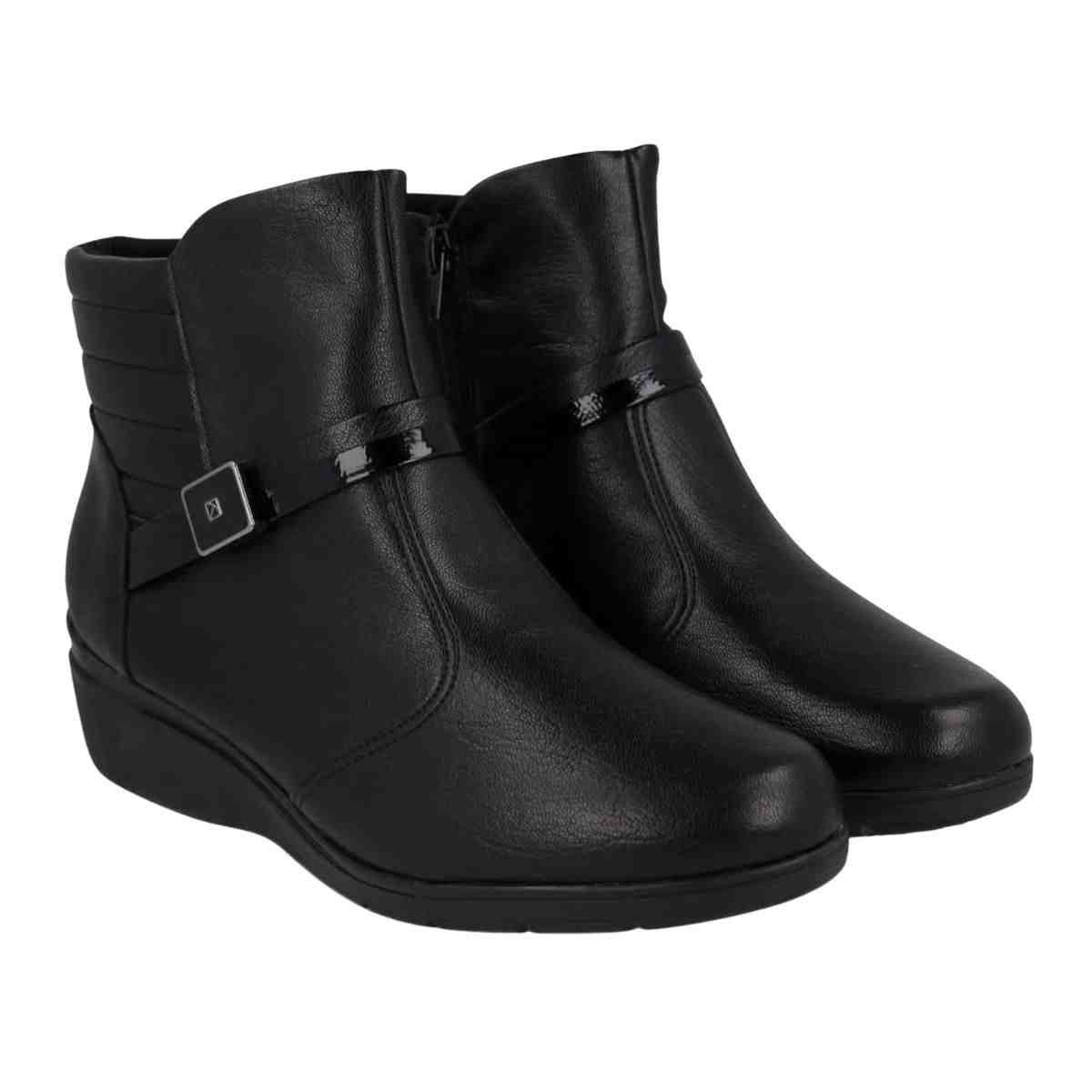 Bota Feminina Cano Baixo Piccadilly Preta Preto 4