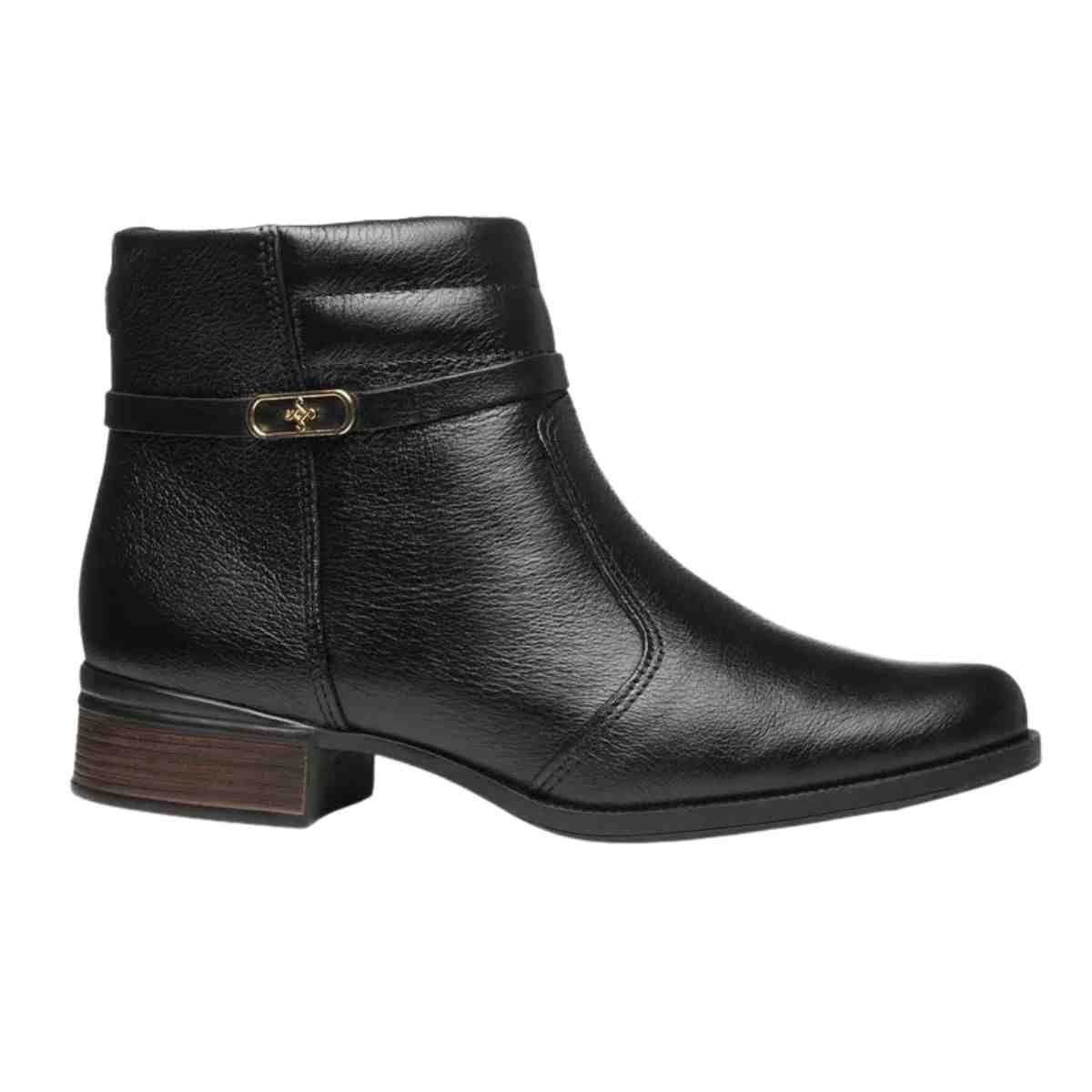 Bota Feminina Cano Baixo Pegada Diana Preta