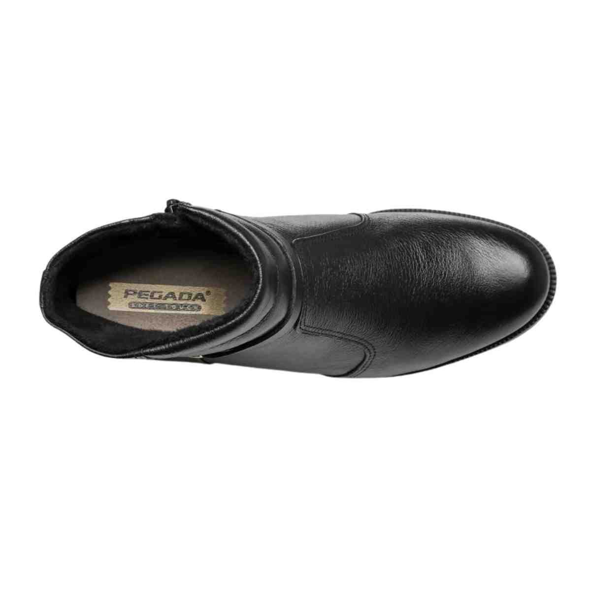 Bota Feminina Cano Baixo Pegada Diana Preta Preto 3