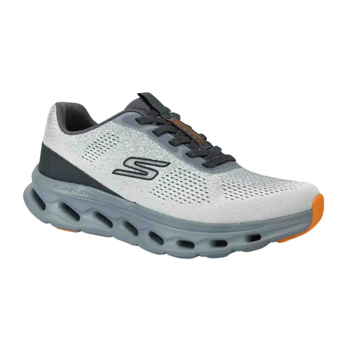 Tenis De Corrida Masculino Skechers Go Walk Glide Step Cinza Cinza 2