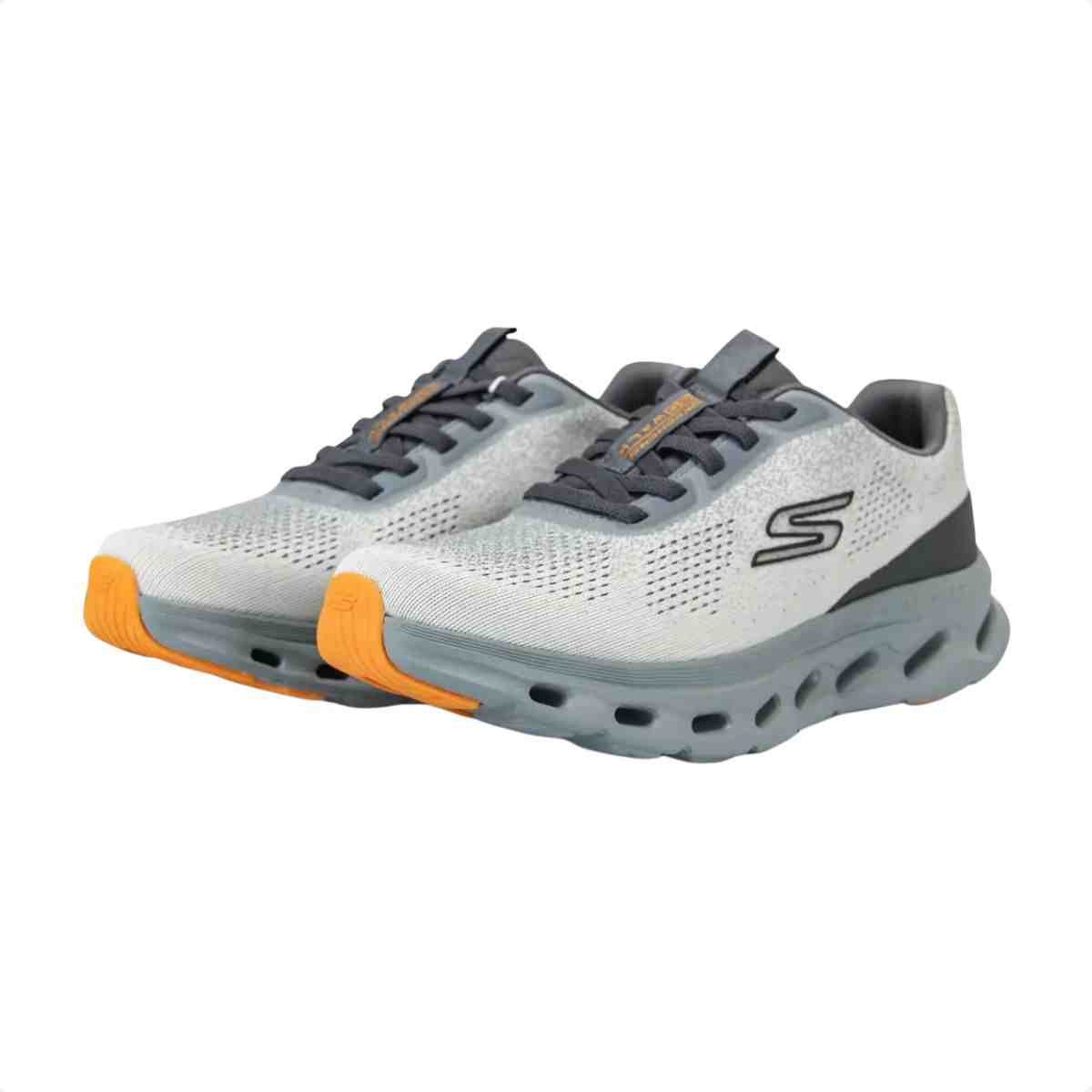 Tenis De Corrida Masculino Skechers Go Walk Glide Step Cinza Cinza 3
