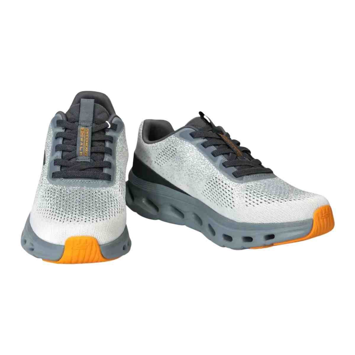 Tenis De Corrida Masculino Skechers Go Walk Glide Step Cinza Cinza 4