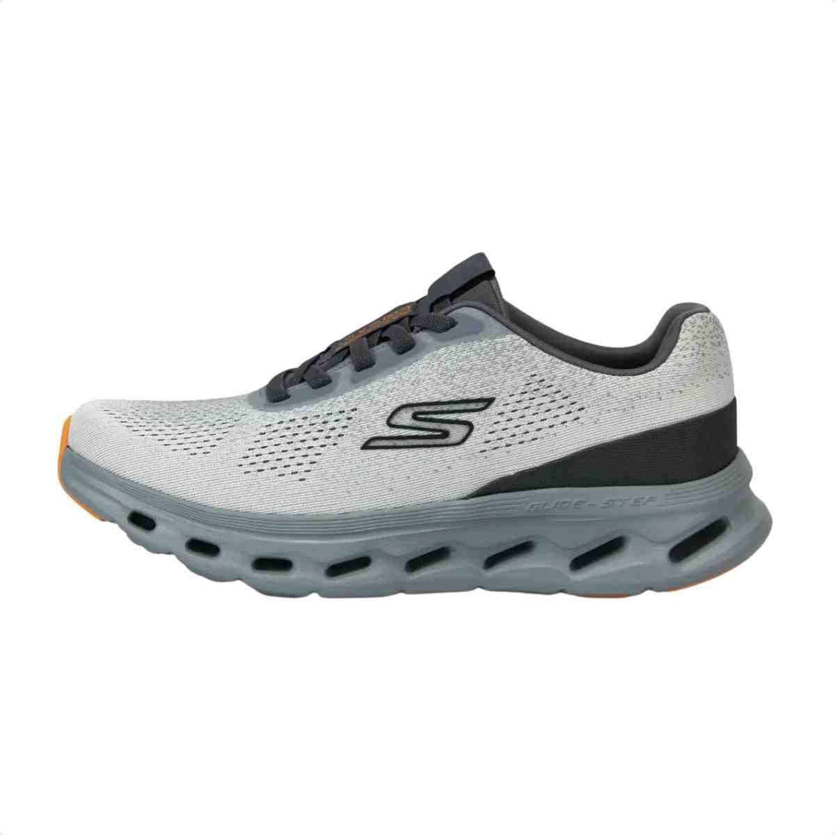 Tenis De Corrida Masculino Skechers Go Walk Glide Step Cinza Cinza 5